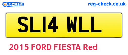 SL14WLL are the vehicle registration plates.