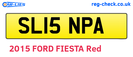 SL15NPA are the vehicle registration plates.
