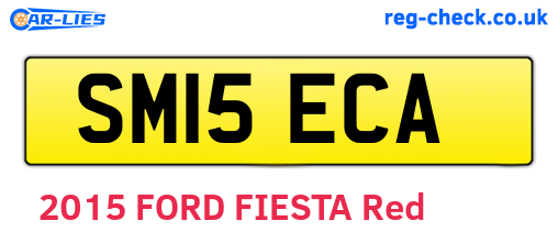 SM15ECA are the vehicle registration plates.