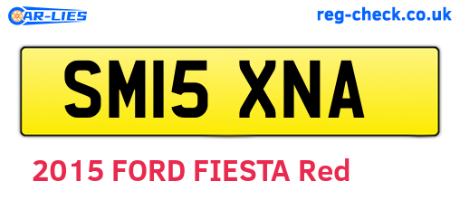 SM15XNA are the vehicle registration plates.
