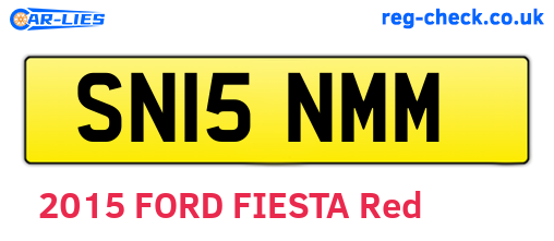 SN15NMM are the vehicle registration plates.