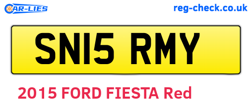 SN15RMY are the vehicle registration plates.