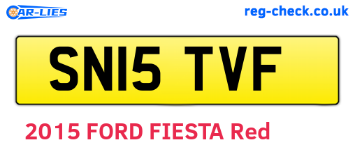 SN15TVF are the vehicle registration plates.