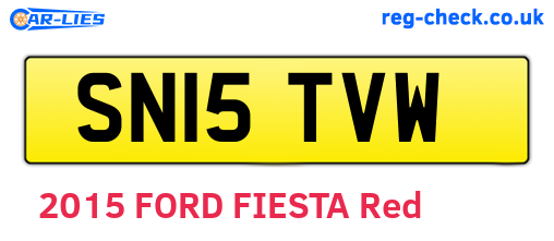 SN15TVW are the vehicle registration plates.