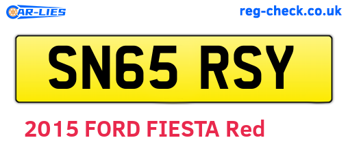 SN65RSY are the vehicle registration plates.