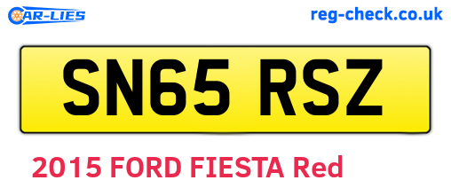SN65RSZ are the vehicle registration plates.