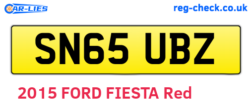 SN65UBZ are the vehicle registration plates.