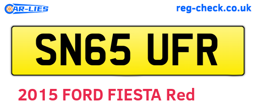 SN65UFR are the vehicle registration plates.