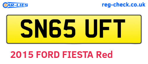 SN65UFT are the vehicle registration plates.