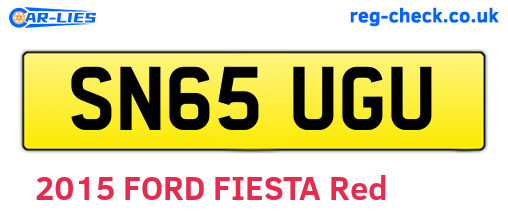SN65UGU are the vehicle registration plates.