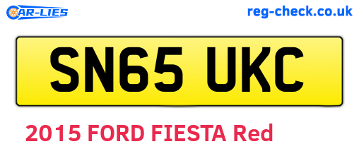 SN65UKC are the vehicle registration plates.