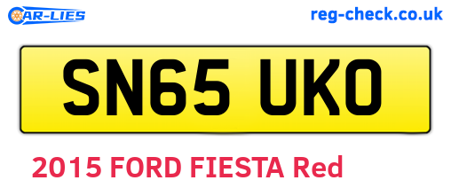SN65UKO are the vehicle registration plates.