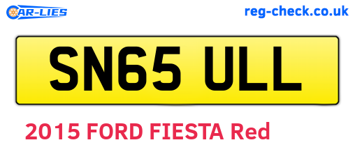 SN65ULL are the vehicle registration plates.