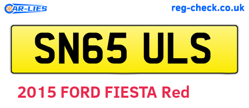 SN65ULS are the vehicle registration plates.