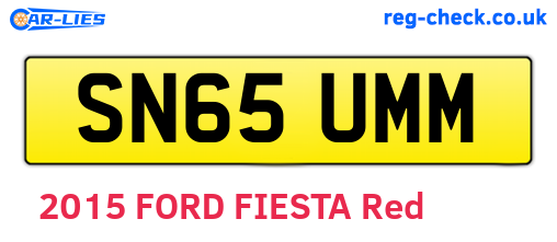 SN65UMM are the vehicle registration plates.