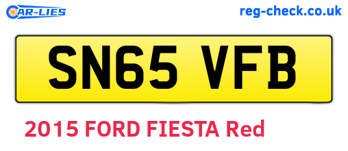 SN65VFB are the vehicle registration plates.