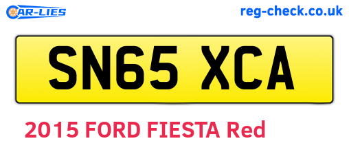 SN65XCA are the vehicle registration plates.