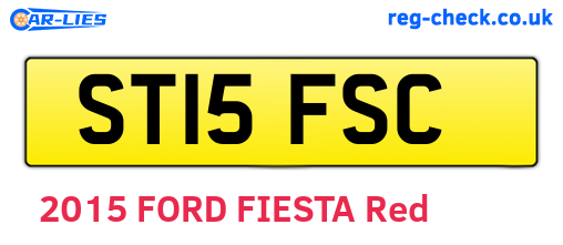 ST15FSC are the vehicle registration plates.