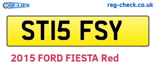 ST15FSY are the vehicle registration plates.