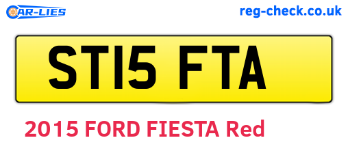 ST15FTA are the vehicle registration plates.