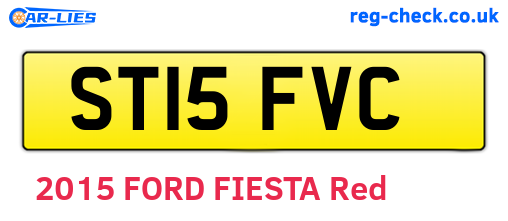 ST15FVC are the vehicle registration plates.