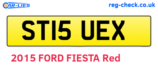ST15UEX are the vehicle registration plates.