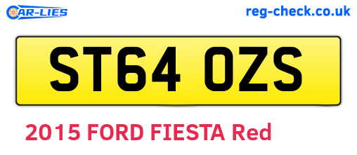 ST64OZS are the vehicle registration plates.