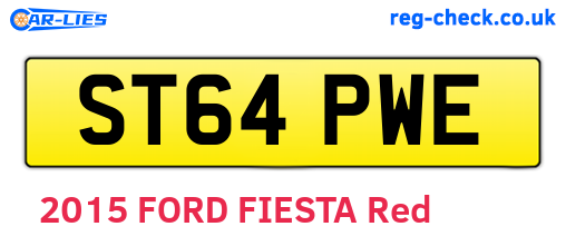 ST64PWE are the vehicle registration plates.