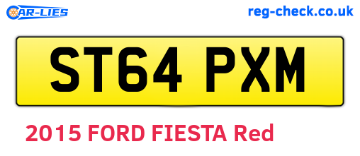 ST64PXM are the vehicle registration plates.