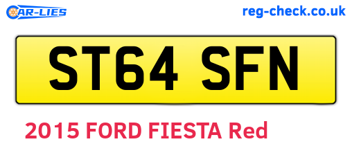 ST64SFN are the vehicle registration plates.