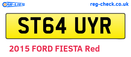 ST64UYR are the vehicle registration plates.