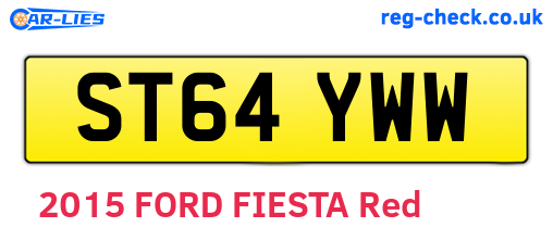 ST64YWW are the vehicle registration plates.