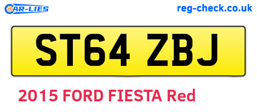 ST64ZBJ are the vehicle registration plates.