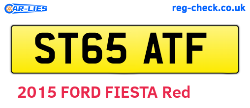 ST65ATF are the vehicle registration plates.