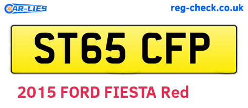 ST65CFP are the vehicle registration plates.