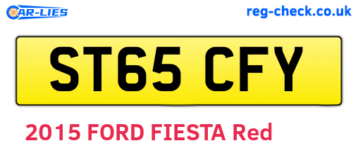 ST65CFY are the vehicle registration plates.