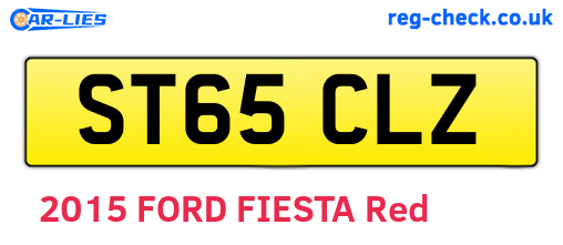 ST65CLZ are the vehicle registration plates.