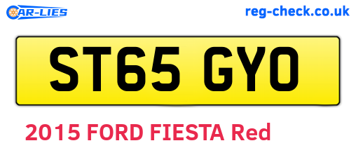 ST65GYO are the vehicle registration plates.