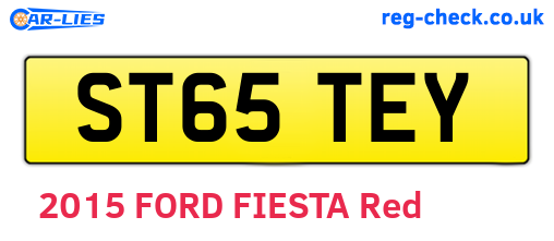 ST65TEY are the vehicle registration plates.