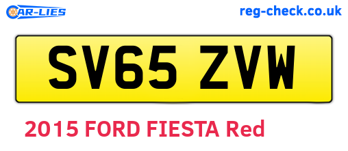 SV65ZVW are the vehicle registration plates.
