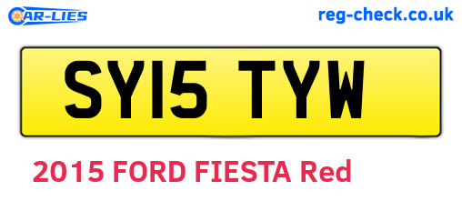 SY15TYW are the vehicle registration plates.