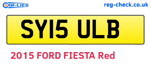 SY15ULB are the vehicle registration plates.