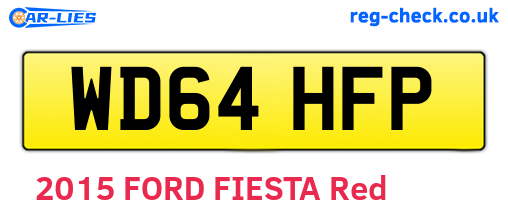 WD64HFP are the vehicle registration plates.
