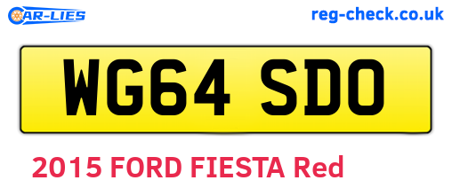 WG64SDO are the vehicle registration plates.
