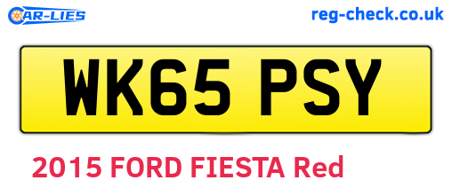 WK65PSY are the vehicle registration plates.