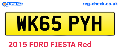 WK65PYH are the vehicle registration plates.