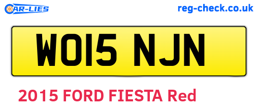 WO15NJN are the vehicle registration plates.