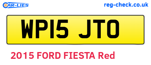 WP15JTO are the vehicle registration plates.