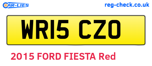 WR15CZO are the vehicle registration plates.