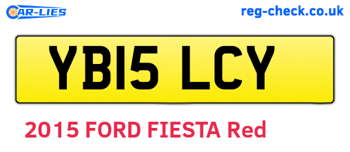 YB15LCY are the vehicle registration plates.